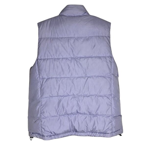 Lands End Down Puffer Vest Womens M 10-12 Purple Zip Pockets Gorpcore Outdoor - Picture 2 of 16
